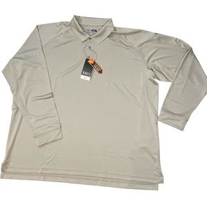 5.11 Tactical Beige Men’s Collard Long Sleeve‎ Shirt Size 3XL NWTS Performance